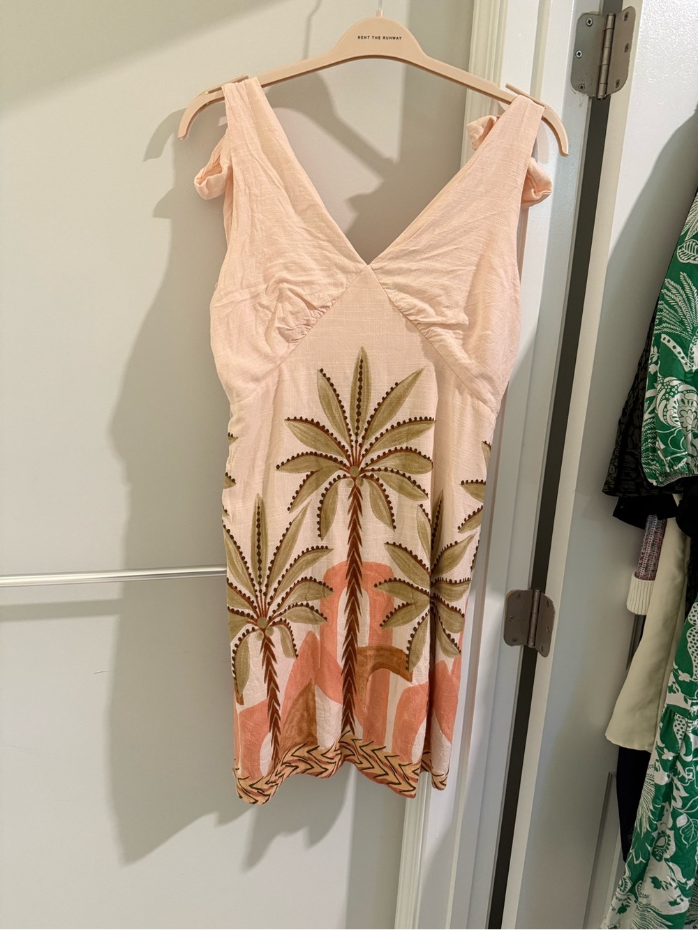Tropical Print Tie-Shoulder Dress